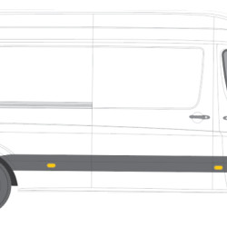 MB Sprinter/Crafter (06-) Skarda už galinio rato (extra ilgo, dešinė), MB Sprinter Galinio sparno dalis, VW Crafter Galinio sparno dalis, 50658494, 5901532625714
