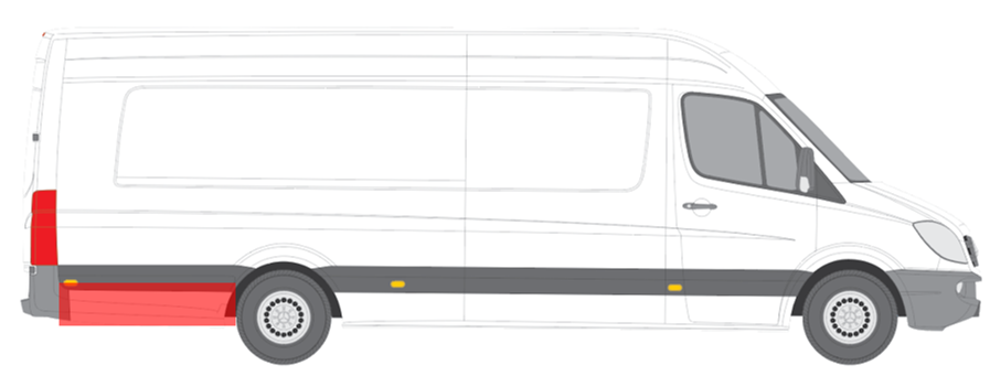 MB Sprinter/Crafter (06-) Vidinė skarda už galinio rato (extra ilgo, dešinė), 