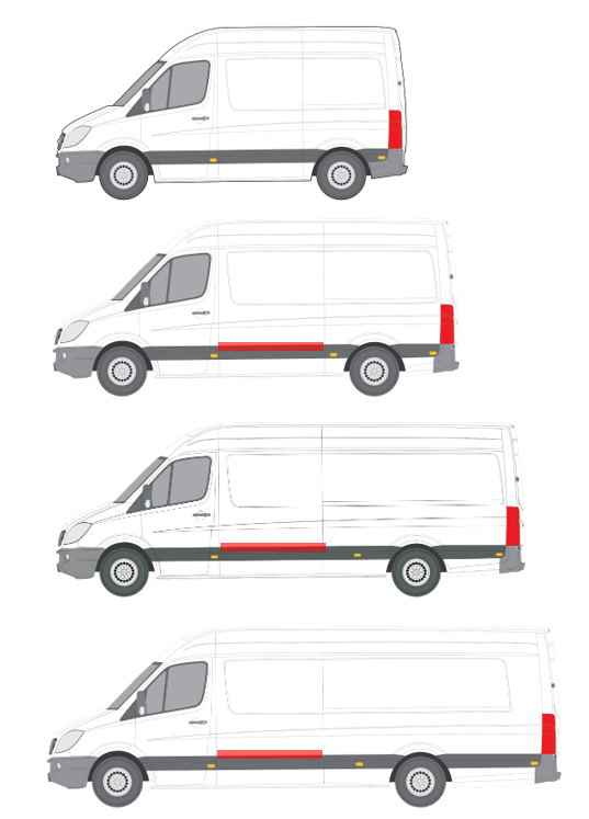 Sprinter/Crafter (06-) Šono skarda virš moldingo (K=D), 