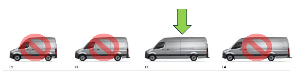 Sprinter/Crafter (06-) Skarda už galinio rato (ilgo, kairė), 