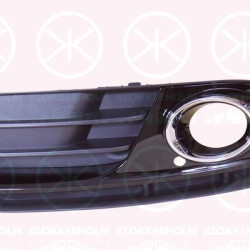 Ventilation Grilles, bumper, chrome/black, Left Front, with hole(s) for fog lights, 8R0 807 681 M BJI (AUDI)