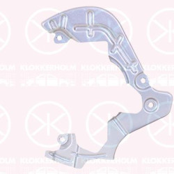 Splash Guard, brake disc, Front Axle Left, Zinc-coated, for brake disc diameter [mm]: 257, for brake disc diameter [mm]: 284, 0000051891795 (LANCIA), 50710357 (FIAT), 51856788 (FIAT), 51891795 (FIAT)
