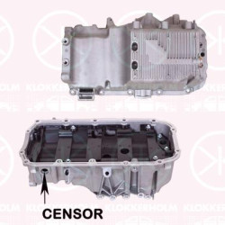 Oil Sump, Manual Transmission, with bore for oil-level sensor, Aluminium, 0000055222621 (FIAT), 0652247 (OPEL), 55222613 (FIAT), 55222621 (OPEL), 55222621 (FIAT)