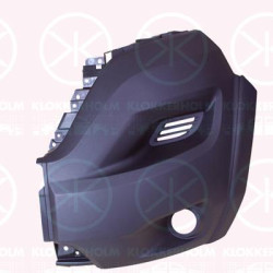 Bumper, Smooth, black, Left Front, with hole(s) for fog lights, Trim Level: HEAVY, 1637293980 (CITROEN), 735684868 (PEUGEOT), 735749748 (FIAT)