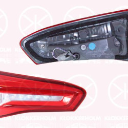Tail Light Assembly, LED, Right, Inner Section, with bulb holder, Varroc, 2267304 (FORD), 2374068 (FORD), 2479067 (FORD), JX7B-13A602-HD (FORD)