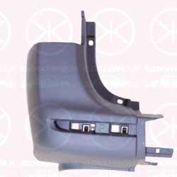 Bumper, for vehicles with blind spot assistant, black, Left Rear, Corner Panel, A90788556009K83 (MERCEDES)