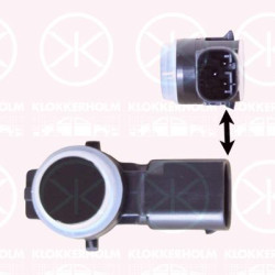 Sensor, parking distance control, Front and Rear, Number of pins: 3, Paintable, Ultrasonic Sensor, 1608321780 (PEUGEOT), 1608472280 (CITROEN), 1609981080 (PEUGEOT), 9675202477 (CITROEN)