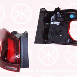 Tail Light Assembly, Left, Outer section, LED, P21W, PY21W, with bulb holder, Varroc, 9814747880 (PEUGEOT), 9826730480 (PEUGEOT)