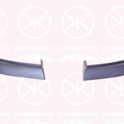 Trim/Protection Strip, bumper, Set, Rear, black, Colour: Mat, 96 04 641 47R (RENAULT)