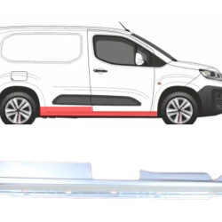 Berlingo/Partner/Proace/Combo (18-) Slenkstis (be slankiojančių durų, dešinė), 98 276 884 80 (CITROEN), 9827688480 (PEUGEOT)