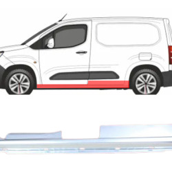 Berlingo/Partner/Proace/Combo (18-) Slenkstis (be slankiojančių durų, kairė), 98 276 794 80 (CITROEN), 9827679480 (PEUGEOT)