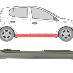 Toyota Yaris (99-) Terskel (5D, høyre), slenksčiai, Toyota Yaris slenkstis, 810342-Q