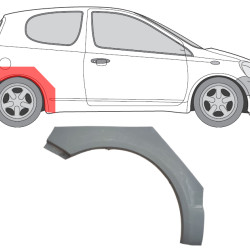 Toyota Yaris (99-) Arka (3D, dešinė), Galinės arkos, Toyota Yaris arka, 810384-3, 5901532817614