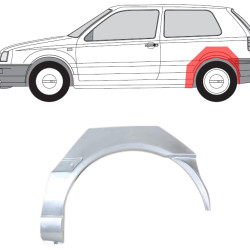 VW Golf 3 (91-) Wheelarch (2-dr, L), Galinės arkos, VW Golf 3 Arka, 58 80 145, 451031, 953883-5, 5901532222630