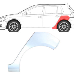 VW Golf 6 (08-) Rear wheelarch (L), Galinės arkos, 951883-6, VW Golf 6 galinė arka, Galinės arkos, 951883-6, VW Golf 6 galinė arka