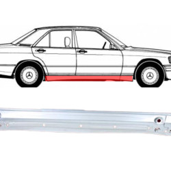 MB W201 (82-) Door sill (4-dr, R), slenksčiai, 30 20 110, 201 637 0235, 140042, 500142-3, 5901532115246, A 201 637 0235, MB W201 Slenkstis
