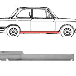 BMW 2 (66-) Door sill (2dr., R), slenksčiai, E6, E10, BMW 2 Slenkstis