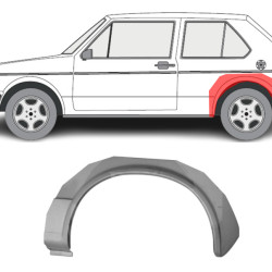 VW Golf 1 (74-) Rear arch (2D, left), 129816, 129817, 129818