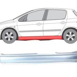 Peugeot 307 (01-) Slenkstis (4D, kairė), slenksčiai, 7009 C6, 571041-1, 4040103, 5901532155334, Peugeot 307 slenkstis