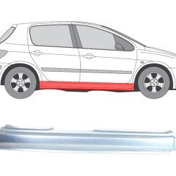 Peugeot 307 (01-) Slenkstis (4D, dešinė), slenksčiai, Peugeot 307 slenkstis, 7010 G3, 571042-1, 4040104, 5901532155341