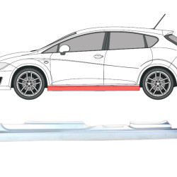 Seat Leon (05-) Slenkstis (kairė), Seat Leon (2005- 2014) Slenkstis, 1P0809605D (VW)