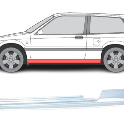 Honda Civic (87-) Door sill (2-dr, L), slenksčiai, Honda Civic Slenkstis, 380642, 5901532093308
