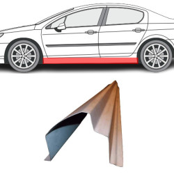 Peugeot 407 (04-) Door sill (left), 574841-1, 5901532820409, Peugeot 407 2004- 2011 Slenkstis, Peugeot 407 2004- 2011 Slenkstis, 574841-1, 5901532820409