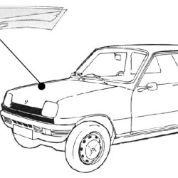 Renault R5 Priekinio sparno tvirtinimo dalis (kairė), 