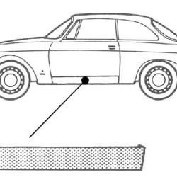 Alfa Romeo Bertone/1600 GT, TÜRBLECH LINKS, 