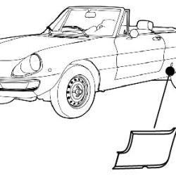 Alfa Romeo Spider Sujungimo remontinė dalis (kairė), 