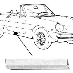 Alfa Romeo Spider Durų remontinė dalis (dešinė), 