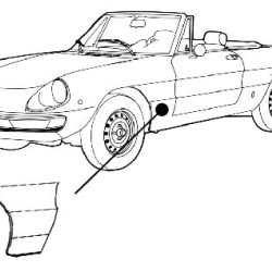 Alfa Romeo Spider, KOTFLÜGELECKE VORNE LINKS, 