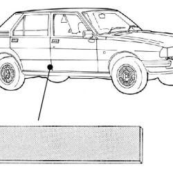Alfa Romeo Giulietta Priekinių durų remontinė dalis (4 durų, dešinė), 