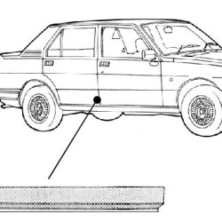 Alfa Romeo Giulietta Priekinių durų remontinė dalis (4 durų, dešinė), 