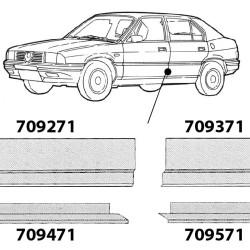 Alfa 33 Galinių durų remontinė dalis (kairė), 