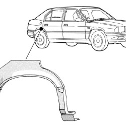 Alfa 33, RADLAUFBLECH HINTEN RECHTS, 