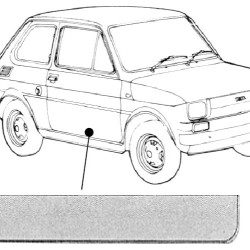 Fiat 126 Durų remontinė dalis (dešinė), 