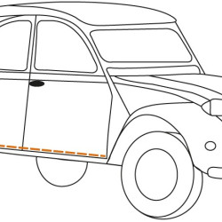 Citroën 2CV Remontinė dalis (dešinė) 66+, 