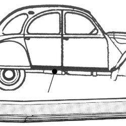 Citroën 2CV Remontinė dalis (dešinė) 66+, 