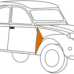Citroën 2CV/Fourgonette, DREIECKSBLECH - SEITENWAND RECHTS, 