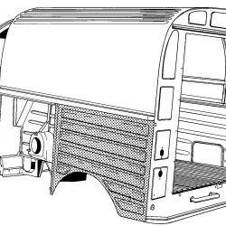 Citroen Fourgonette Galinė šono skarda (dešinė) 350/400, 