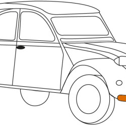Citroën 2CV/Fourgonette Priekinis bamperis 64-90, 