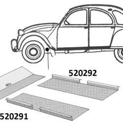 Citroën 2CV/Fourgonette, BODENBLECH VORNE SEITLICH RECHTS, 