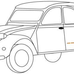 Citroën 2CV Galinis bamperis platus 78+, 