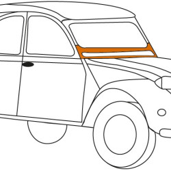 Citroën 2CV/Fourgonette Priekinio lango plokštelė, 