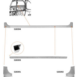 Citroën 2CV/Fourgonette, BEFESTIGUNG ROHR FRONTSCHEIBENRAHMEN RECHTS, 