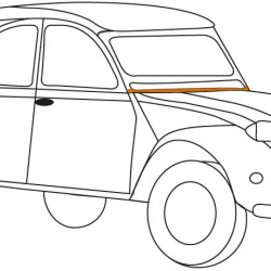 Citroën 2CV/Fourgonette Dalis po priekiniu langu, 