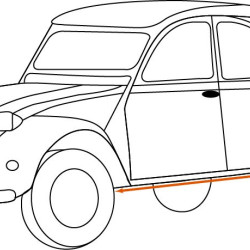 Citroën 2CV/Fourgonette/Dyane/Acadiane Centrinė grindų skarda (kairė), 
