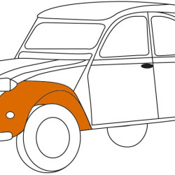 Citroën 2CV/Fourgonette Priekinis sparnas (kairė), 