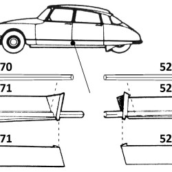 Citroën ID/DS Break, GUMMIHALTERLEISTE VORNE, 